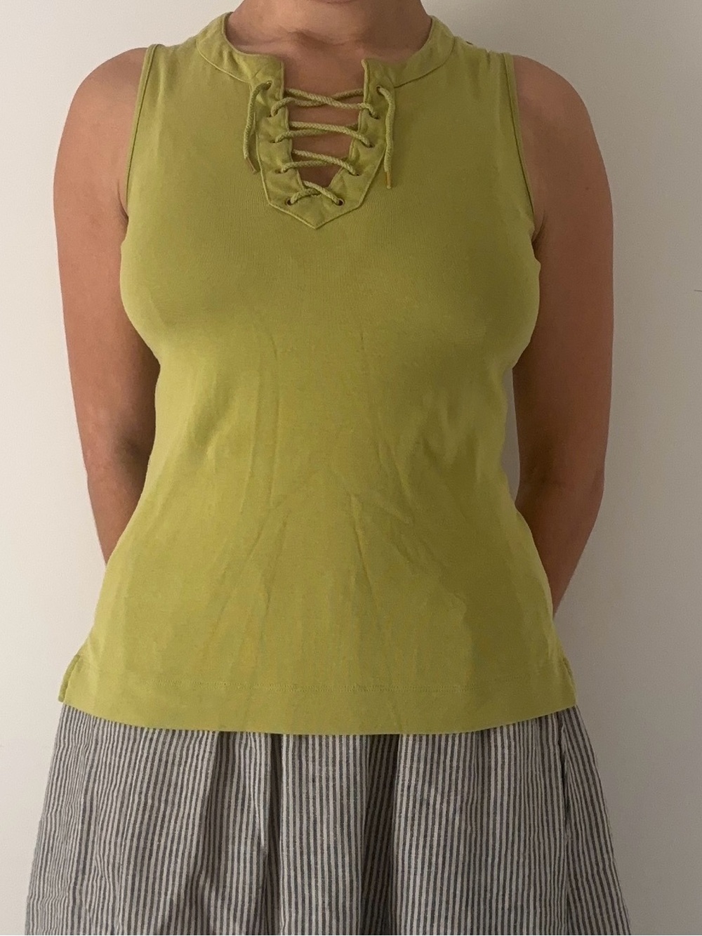 100% Cotton Chartreuse Tank